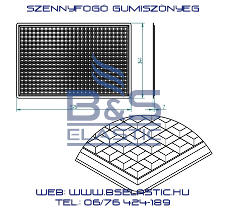 Lábtörlő szennyfogó gumiszőnyeg G-6013